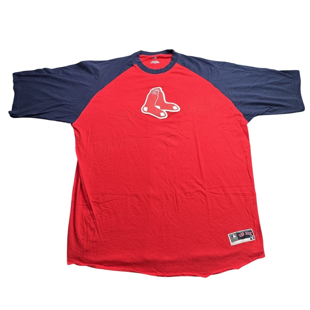 Boston Red Sox T Shirt Mens 3XL Red Navy Blue MLB Genuine Merchandise Baseball